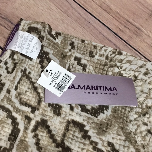 NWT Cia Maritima & Agua Doce CoverUp Bundle snakprint Skirt & Long Sleeve Top - Picture 4 of 6